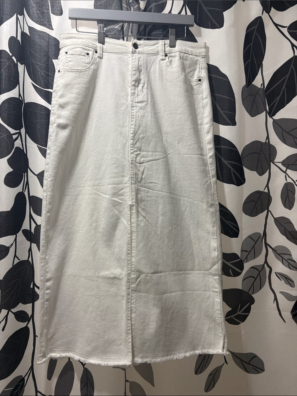Mystree Crisp White Denim Mini Skirt